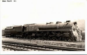 RPPC Postcard Baltimore & Ohio Railroad Locomotive 5600 N-1 Class 1910s M73