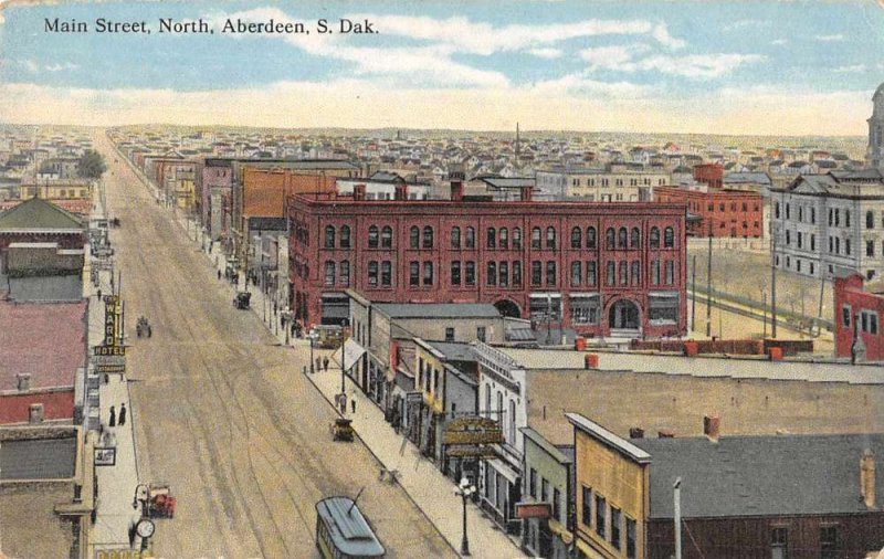 Aberdeen South Dakota Main Street Vintage Postcard AA8084