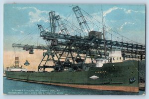 Duluth Minnesota MN Postcard Steamer Sinaloa Unloading Coal Pittsburgh Coal 1910