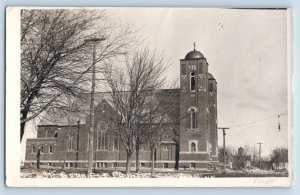 Fulda Minnesota MN Postcard RPPC Photo St. Gabriel Church 1912 Antique Posted