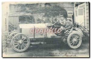 Old Postcard Automotive Duray on its 130 horsepower Dietrich