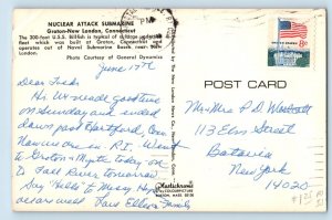 Groton New London CT Postcard Nuclear Attack Submarine 676 c1950's Vintage