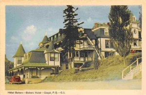 Bakers Hotel Gaspe Quebec Canada 1940s postcard