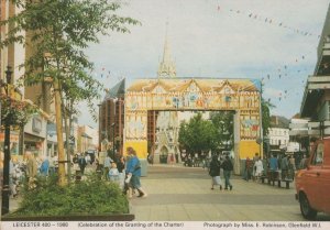 Leicester Granting Of The Charter Celebration Tie Rack Postcard