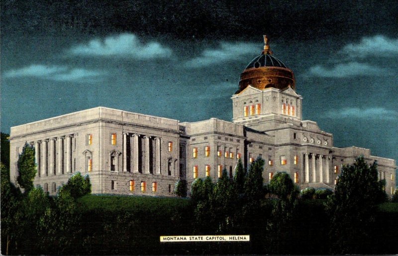 Montana Helena State Capitol Building At Night