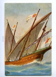 190403 PORTUGAL xebec 18Th century by RAVE Vintage postcard