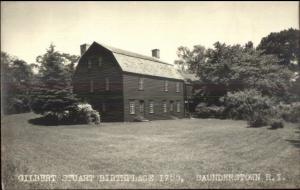 Saunderstown RI Stuart Birthplace Real Photo Postcard