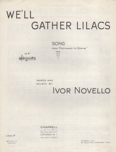 We'll Gather Lilacs Ivor Novello Vintage Rare Sheet Music