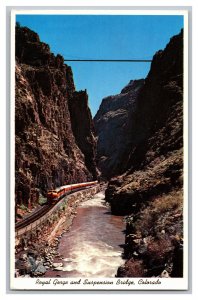 Royal Gorge And Suspension Bridge Colorado D. & R. G. W. R. R. c1986 Postcard