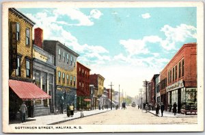 Gottingen Street Halifax Nova Scotia Canada Shops Street View Postcard