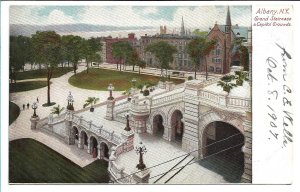 Albany, NY - Grand Staircase and Capitol Grounds - 1907