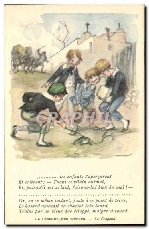 Old Postcard Fantasy Illustrator Poulbot Victor Hugo The Legend centuries Toad