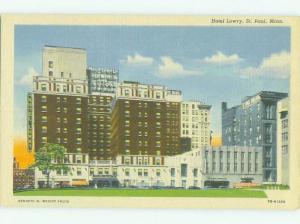 Unused Linen LOWRY HOTEL St. Paul Minnesota MN hr8006