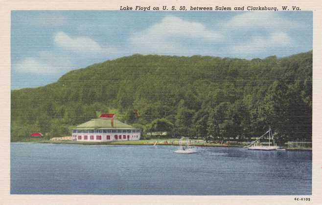 Lake Floyd Swimming Area - between Salem and Clarksburg WV West Virginia - Linen