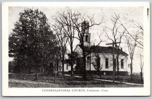 Vtg Colchester Connecticut CT Congregational Church 1920s View Postcard