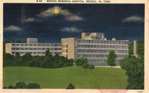 Vintage Postcard 1960'S Bristol Memorial Hospital Building Bristol Virginia-Tenn