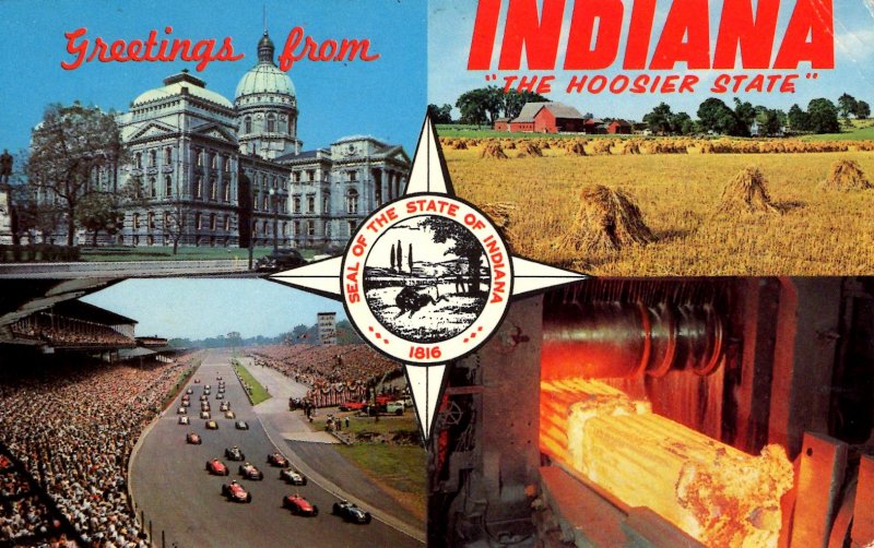 Greetings from Indiana The Hoosier State - in 1964