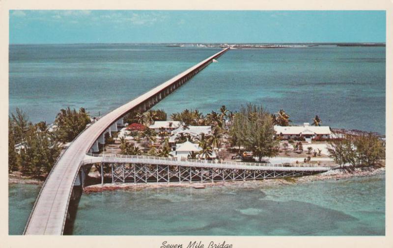 Seven Mile Bridge over Pigeon Key - towards Marathon FL, Florida