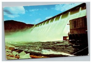 Vintage 1960's Postcard Grand Coulee Dam Spillway Columbia River Washington