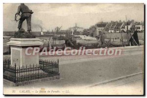 Old Postcard Calais Paradise Basin