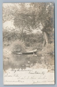 FRENCHTOWN NJ ALONG THE DELAWARE ANTIQUE REAL PHOTO POSTCARD RPPC