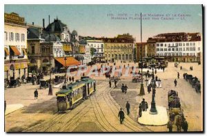 Postcard Old Nice Place Massena and Casino Tram