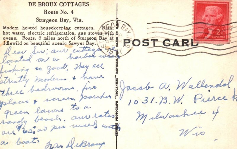 De Broux Cottages,Sturgeon Bay,WI