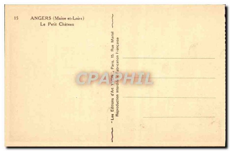 Old Postcard Angers Le Petit Chateau