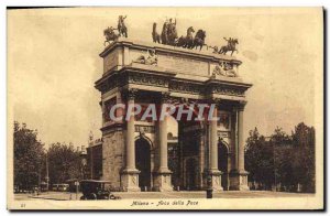 Old Postcard Milano Arco della Pace