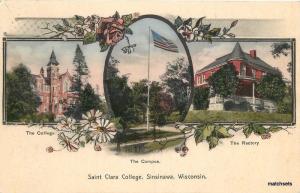 1912 Saint Clara College Sinsinawa Wisconsin hand colored Hermann 4533