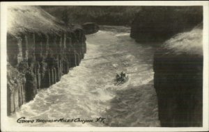 White Water Rafting Miles Canyon Yukon Real Photo Postcard