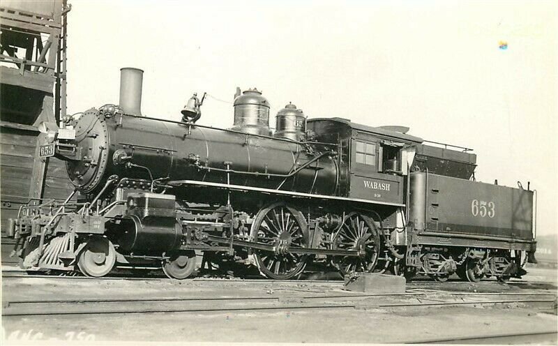 Railroad, Wabash, Engine No. 653, Train, No. 750, RPPC