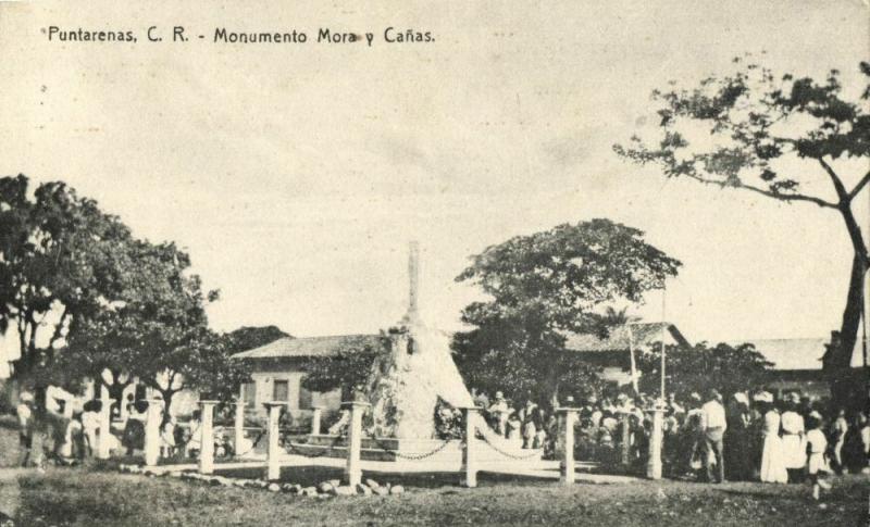 Costa Rica, PUNTARENAS, C.R., Monumento Mora y Cañas (1910s) Postcard