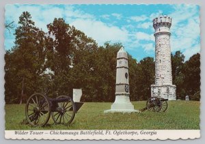 Military~Wilder Tower Chickamauga Battlefield Ft Oglethorpe~Continental Postcard