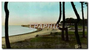 Old Postcard Ile D & # 39Oleron The Beach of Boyardville Le Bois