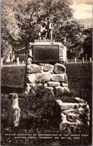 Brotherhood of the Jungle Cock, Hunting Creek Thurmont MD Statue Postcard P62