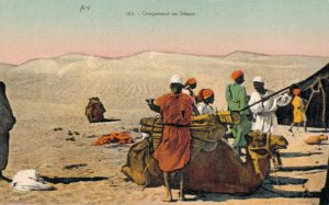 Algeria Campement au Desert Ethnic Vintage Postcard 07.17