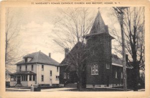 Homer New York 1920s Postcard St. Margaret's Roman Catholic Church