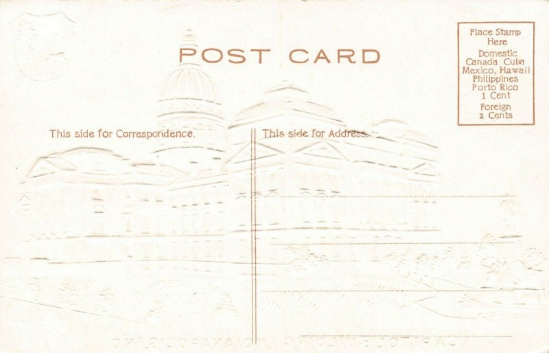 LP49 Indianapolis  Indiana Postcard Capitol Building