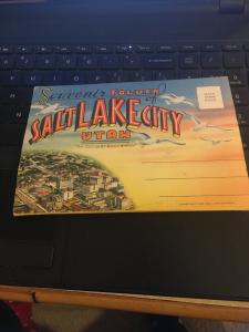 Vintage Picture Postcard Book: 1940s Greetings from Salt Lake City UTAH 18 Views