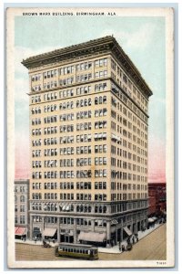 c1920 Brown Marx Building Streetcar Exterior Birmingham Alabama Vintage Postcard