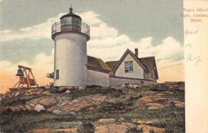 Camden Maine Light House Negro Island vintage pc CC371