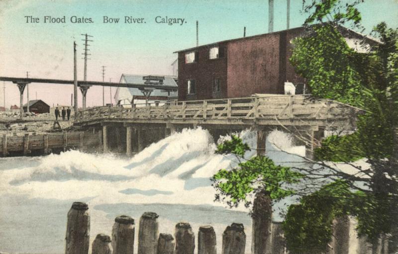 canada, CALGARY, Alberta, Bow River, The Flood Gates (1910)