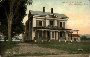 West Brookfield Massachusetts MA Lake Wickaboag House c1910 Vintage Postcard