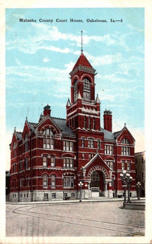 Iowa Oskaloosa Mahaska County Court House 1926