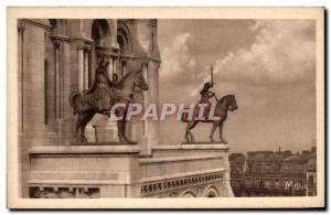 Old Postcard Paris Basilica of Sacre heart of Montmartre