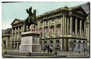 Old Postcard Versailles Statue of Louis XIV