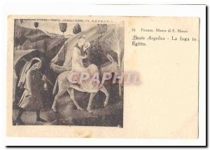 Italy italia firenze Postcard Old Museo di Marco S Beato Angelico Fuga in Egitto