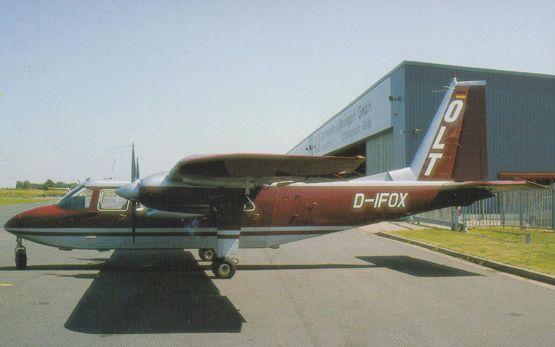 D-IFOX FLN BN28 Islander East Frisian Lufttransport Plane Postcard