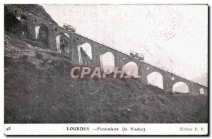 Old Postcard Lourdes Funicular (viaduct)